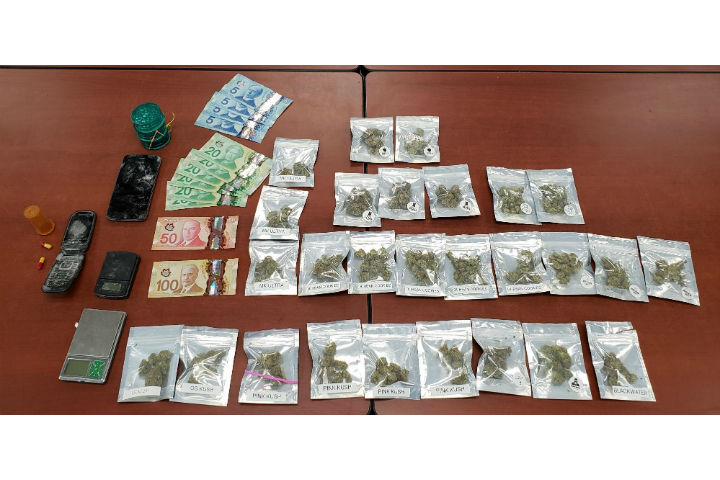 Police say officers found a considerable amount of a leafy green substance that is believed to be cannabis while speaking with the driver.