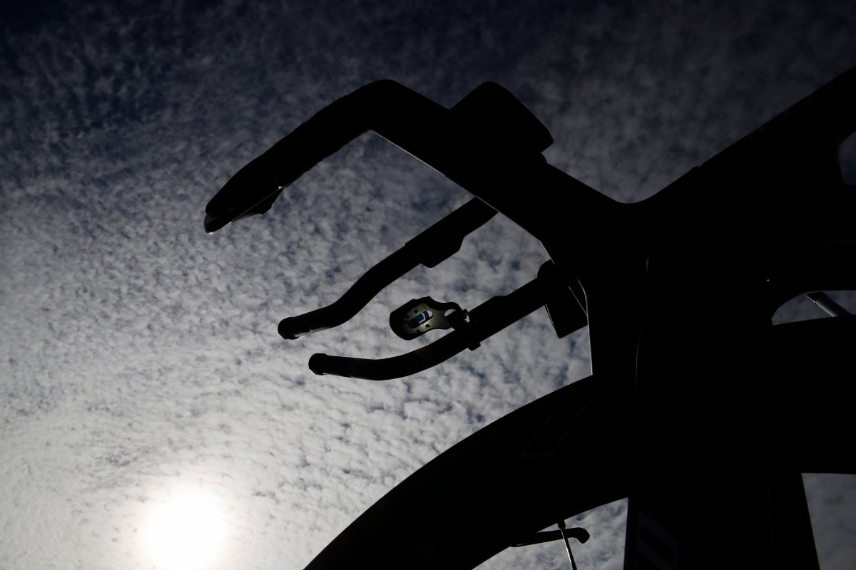 A bicycle is silhouetted by sunlight ahead of the 2019 Tour de France cycling race in Brussels, Friday, July 5, 2019.