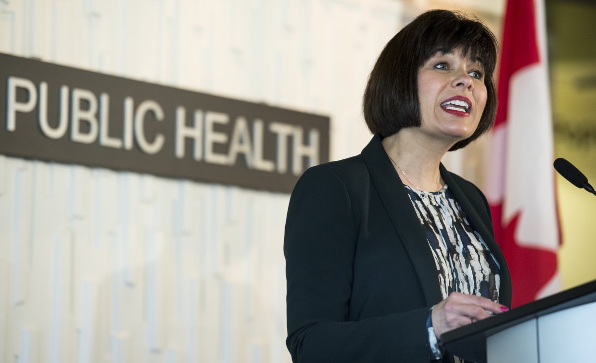 Health Minister Ginette Petitpas Taylor speaks during an announcement at UBC in Vancouver, on April 23, 2019.