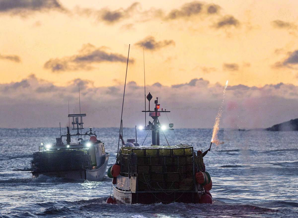 Fishing boats head from West Dover, N.S. on November 28, 2017. Foreign vessels can expect more inspections for illegally-caught fish when arriving in Canadian ports now that Canada is part of an international agreement to combat illegal fishing.