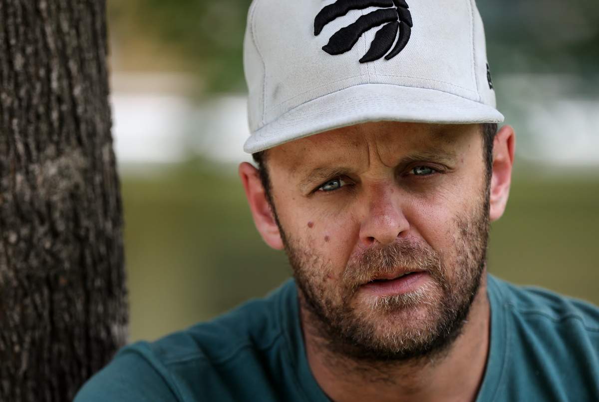 Jeffrey Brodie is seen in a downtown park in Toronto on Wednesday, July 24, 2019.