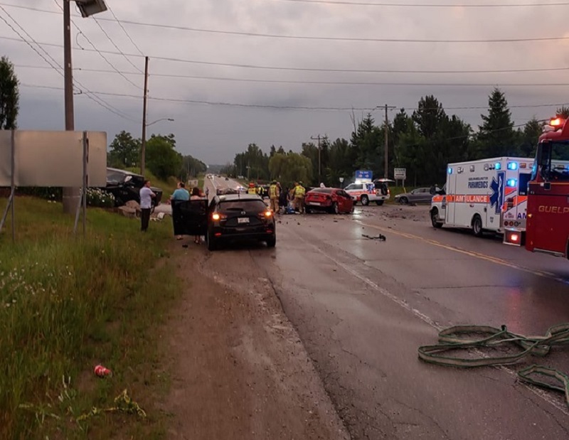 Guelph police are investigating a four-vehicle crash that happened on Monday night at Gordon Street and Maltby Road.