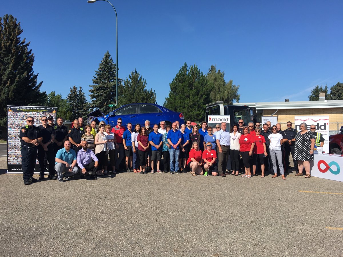 The parking lot at Lethbridge's Dunlop Ford was filled with supporters who came out for the Drive to Save Lives blood donation campaign. 