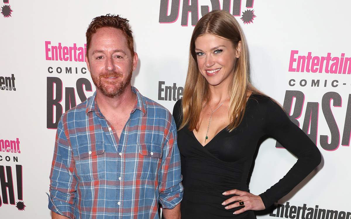 Scott Grimes (L) and Adrianne Palicki attend Entertainment Weekly's Comic-Con Bash held at FLOAT, Hard Rock Hotel San Diego on July 21, 2018 in San Diego, California sponsored by HBO.