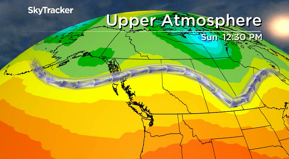 An upper ridge over the Interior will keep skies sunny and conditions warm for the weekend.