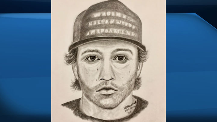 RCMP have released this sketch of a man suspected of being involved in an armed robbery in Leroy, Sask., on June 28, 2019.