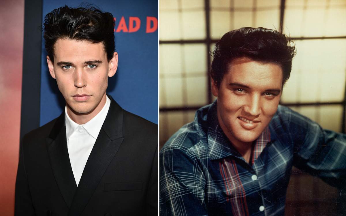 (L-R): Austin Butler and Elvis Presley.