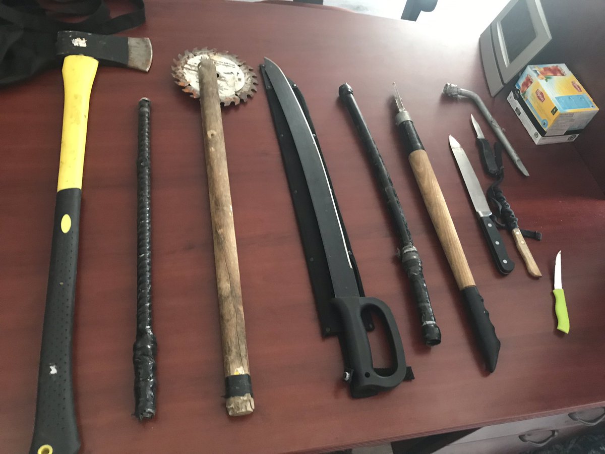 These weapons were removed from the streets by Winnipeg's Bear Clan Patrol.