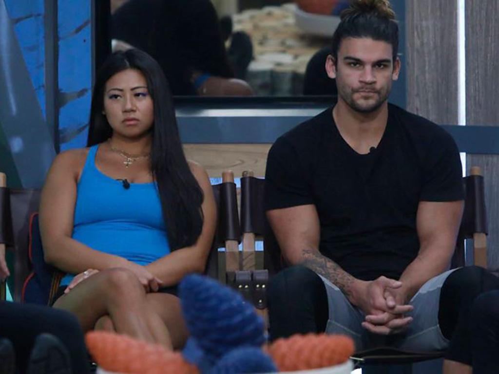 Isabella (L) and Jack await their fate on 'Big Brother.'.