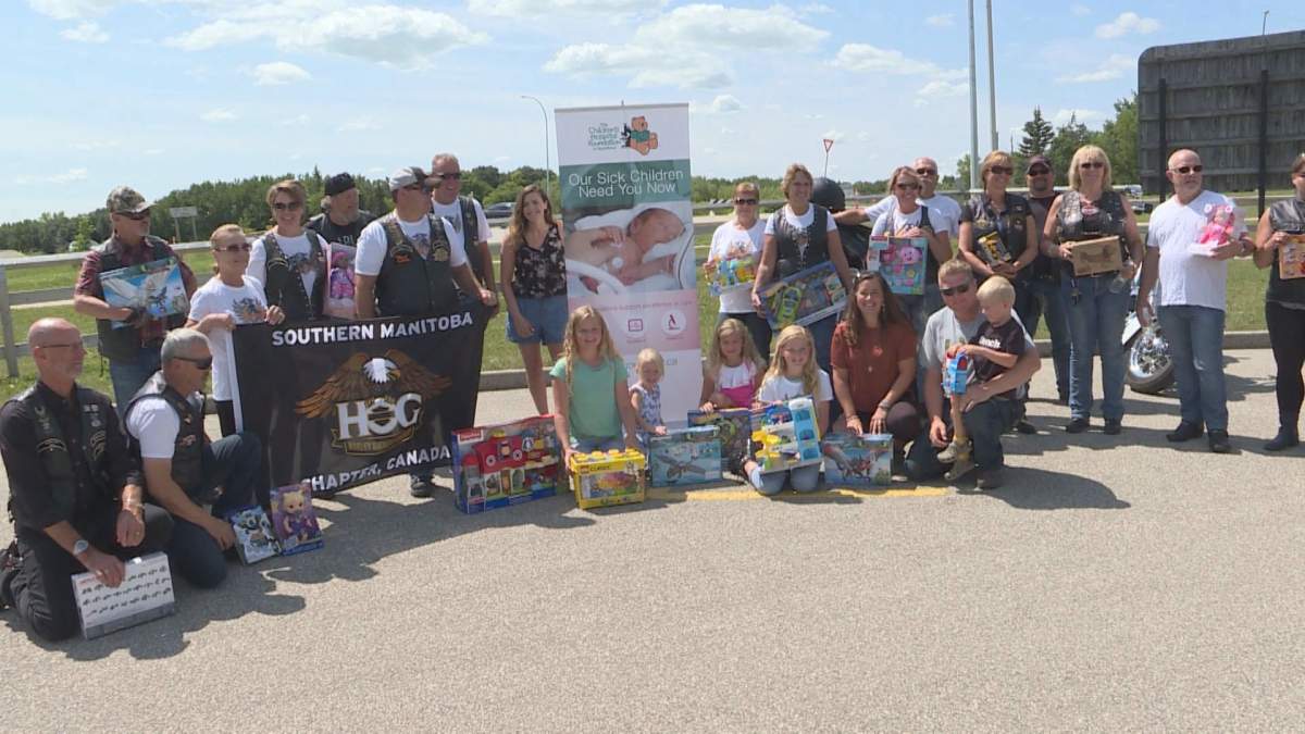 Riders with the Southern Manitoba Harley Owners Group Chapter held their annual toy run.