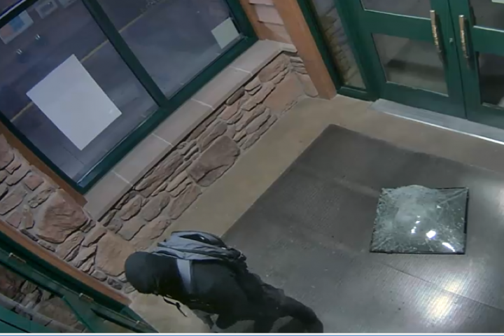 Between 4:23 a.m. and 4:28 a.m., the Cabela's on Concert Way was entered after two suspects smashed a lower pane of glass on the front door, police say.