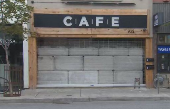 The City of Toronto put concrete blocks in front of a Bloor Street dispensary. 