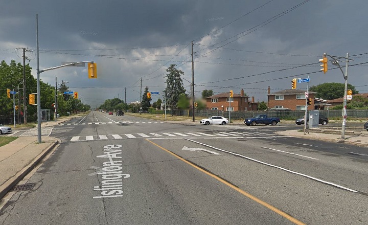 Police said the collision happened at Islington Avenue and Millwick Drive.