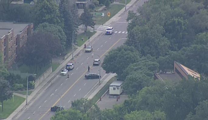 The collision happened at around 4:30 p.m. on Monday.