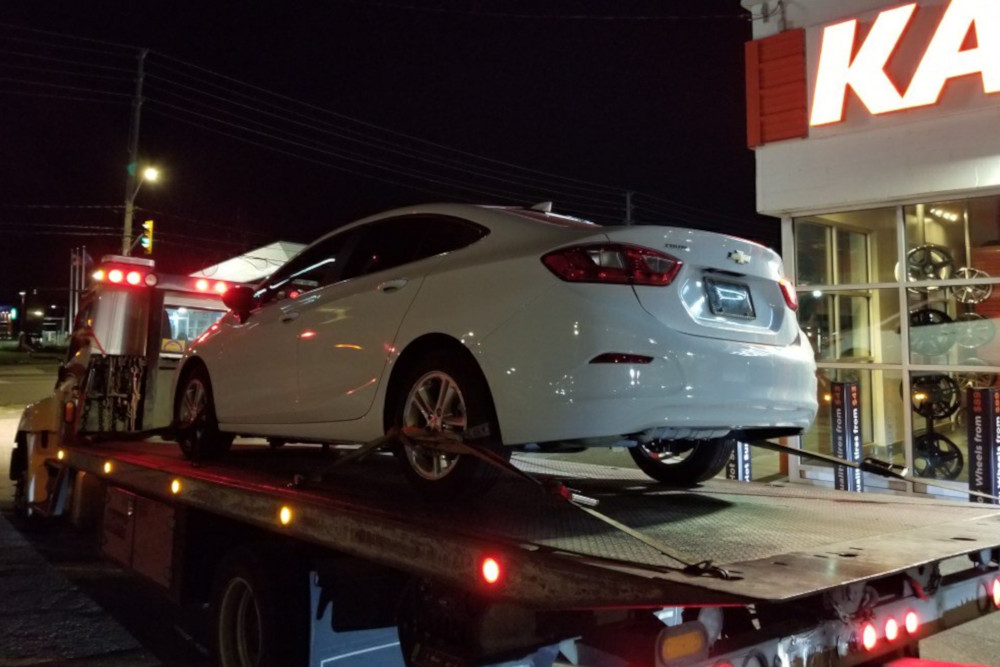 This car was impounded for seven days. according to Waterloo Regional Police.