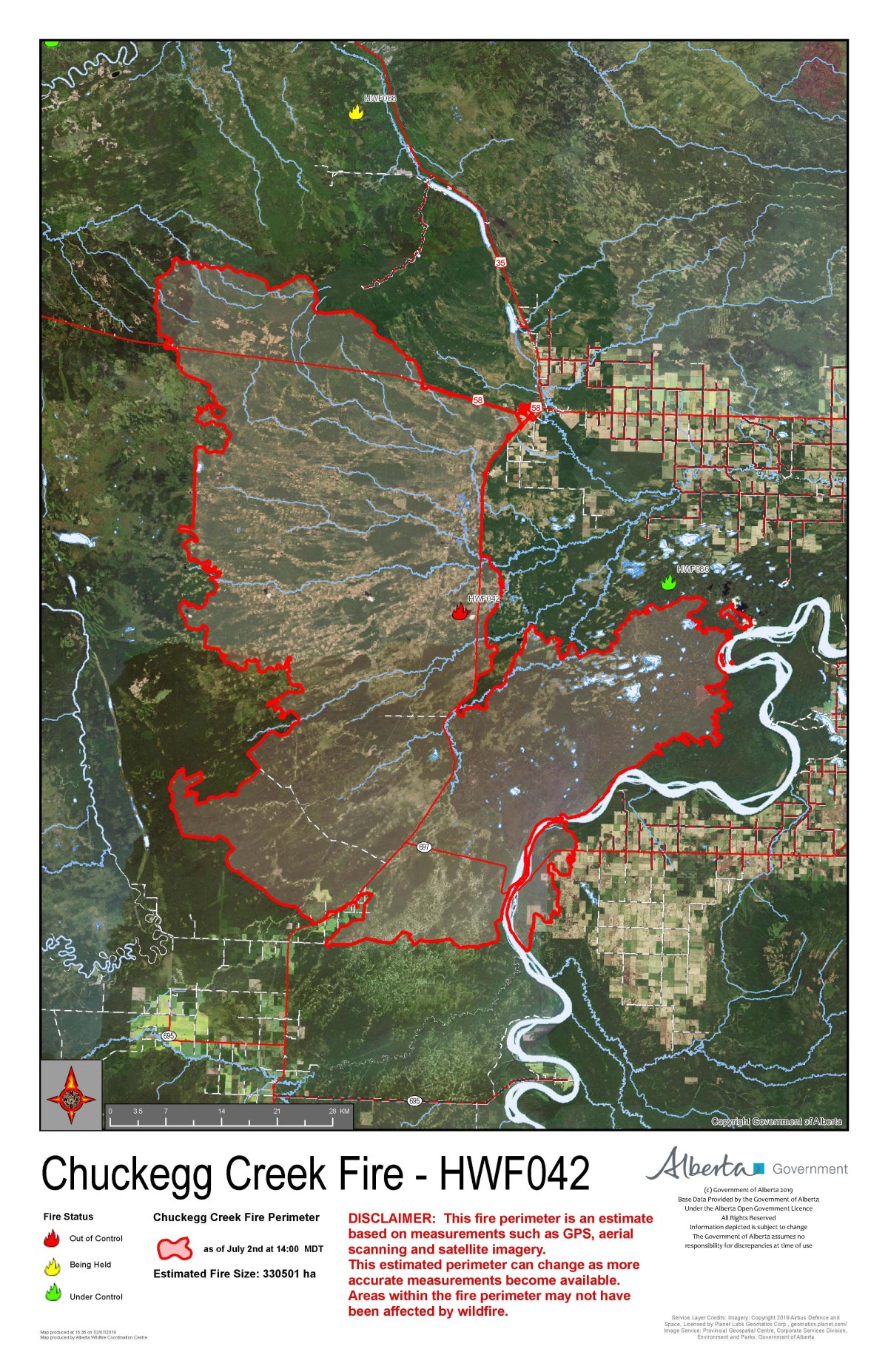 Chuckegg Creek wildfire in northern Alberta now 60% held: Alberta ...