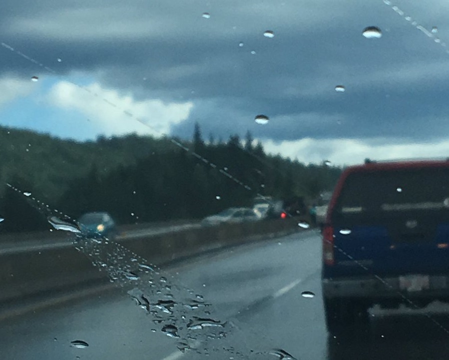 The scene of a serious crash on the Coquihalla Highway Monday afternoon. 