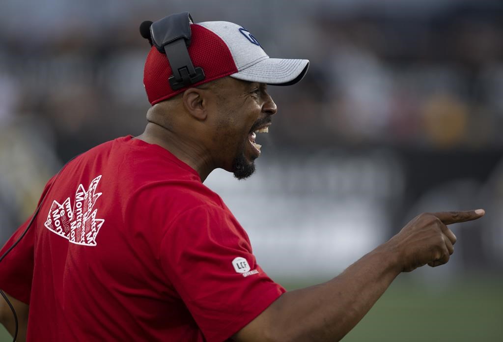 Montreal Alouettes head coach Khari Jones also serves as offensive co-ordinator and quarterback coach for the club.