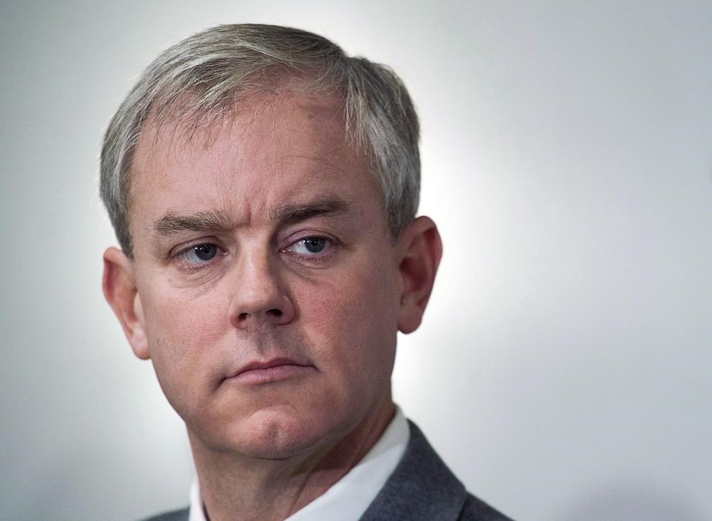Dennis Oland attends a news briefing by his legal team in Saint John, N.B., on Nov. 20, 2018.