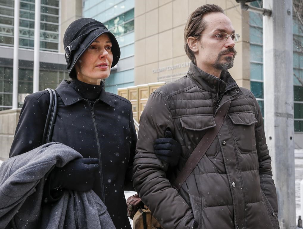 Jennifer and Jeromie Clark leave a sentencing hearing after to couple were found guilty of criminal negligence causing the death of their 14-month-old son in 2013, outside the courts centre in Calgary, Friday, Feb. 8, 2019. A judge says a mother and father convicted in their toddler's death from an infection pose no threat to society, but prison time is needed to make sure other parents don't fail to get timely medical care for their children.THE CANADIAN PRESS/Jeff McIntosh.
