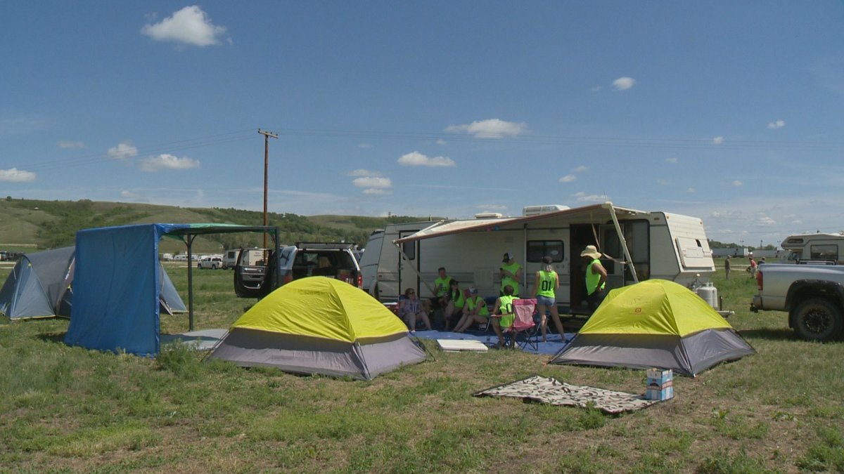 One of many camps set up near Craven, Sask. for the annual Country Thunder.