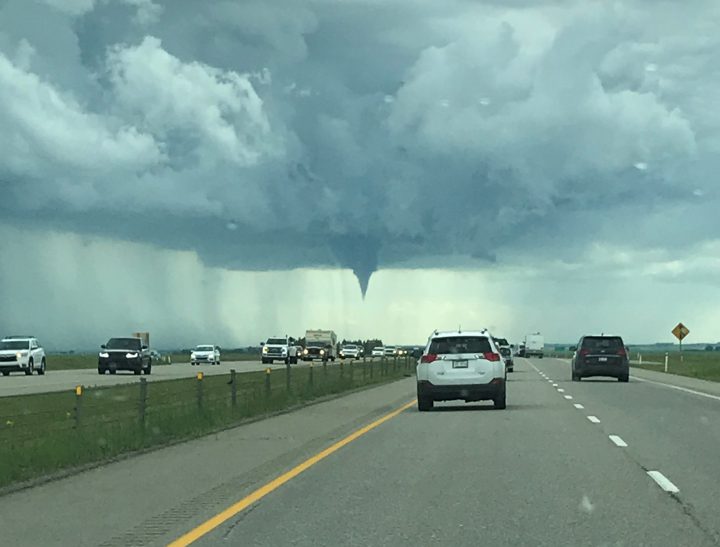 Tornado warning issued after funnel cloud spotted in Crossfield