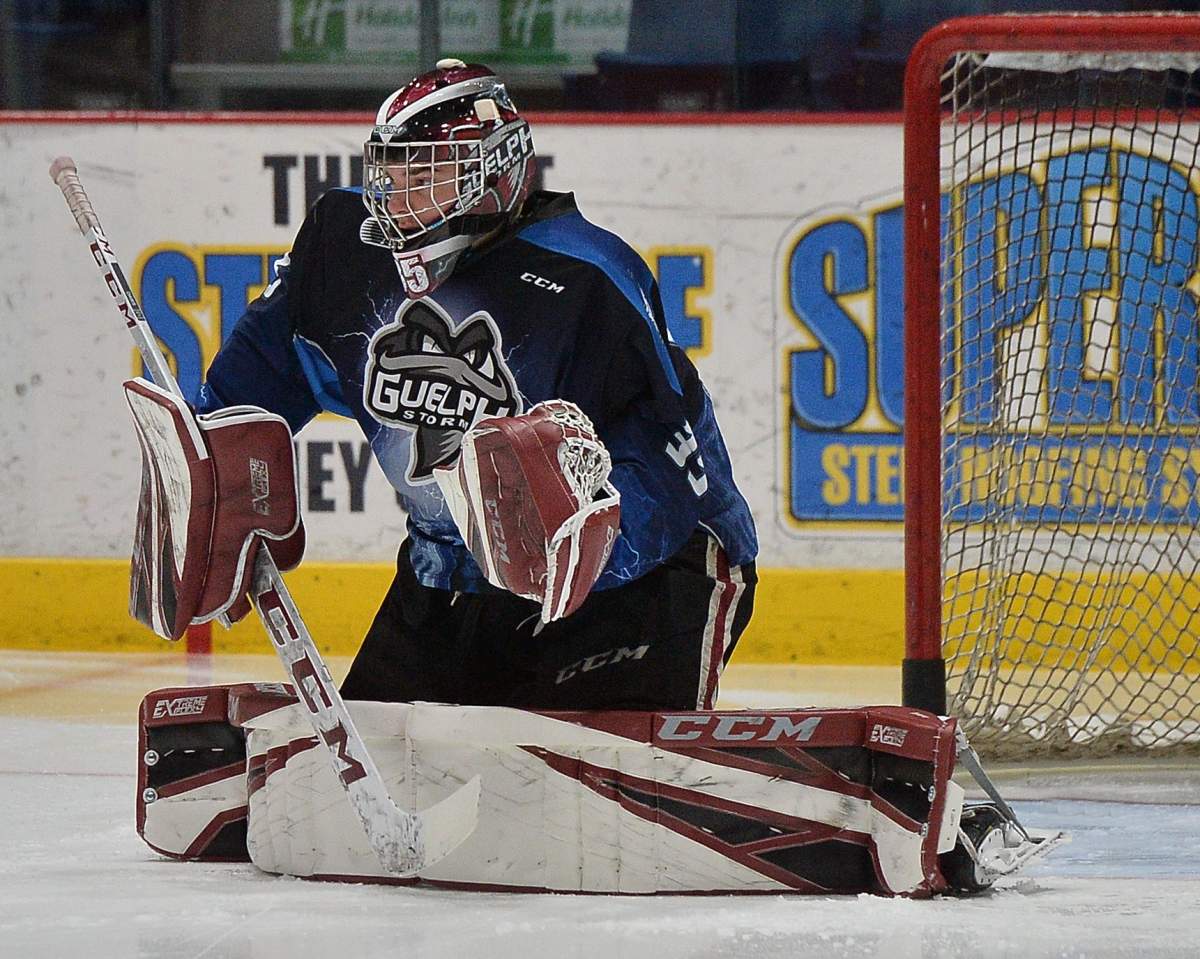 Nico Daws of the Guelph Storm.