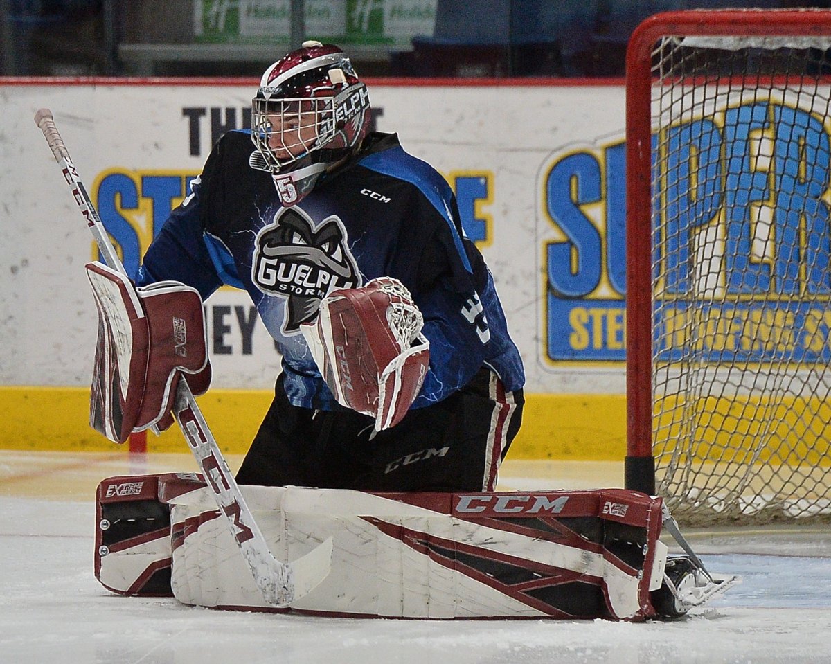 Nico Daws of the Guelph Storm.