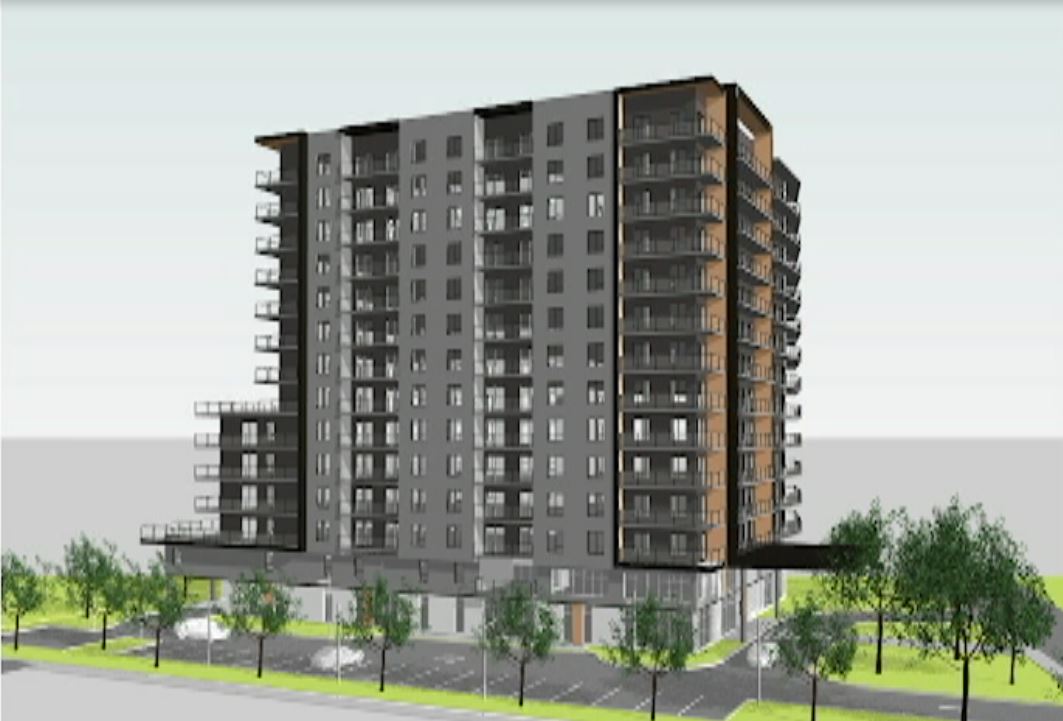 A rendering of what a proposed high-rise apartment building in Dorval could look like. Monday July 08, 2019.