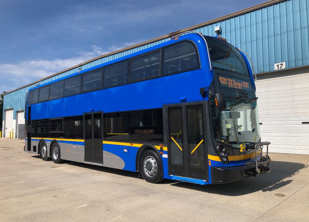 A view of the new double-decker bus coming to TransLink's fleet in Metro Vancouver.