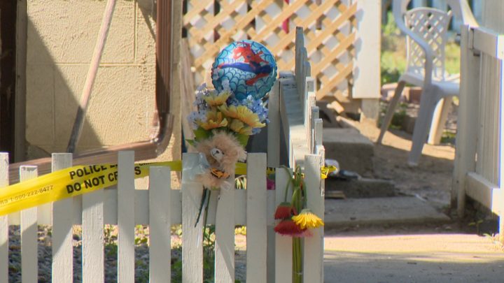 Items left in memory of a 50-year-old Lethbridge man who died in a house fire on July 20, 2019.