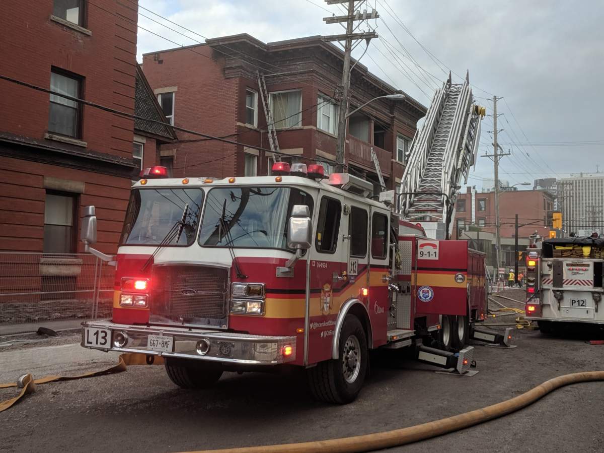 Ottawa fire rescued a resident from an apartment fire on Elgin Street on Friday morning.