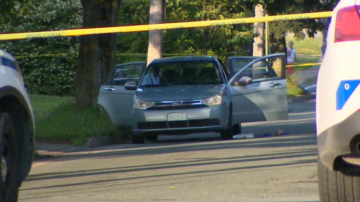 Halifax police were observed investigating this car at the scene of the shooting at Scot Street on July 26, 2019