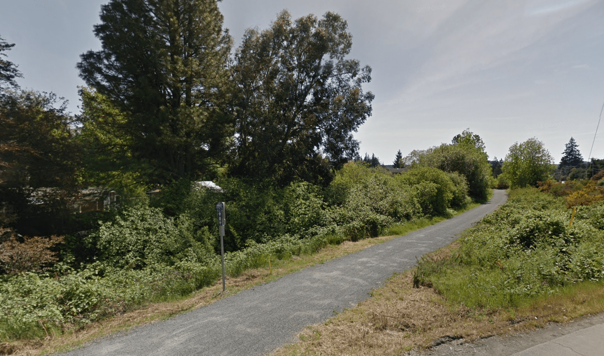 The popular Galloping Goose Trail near Sooke Road and Happy Valley Road. 