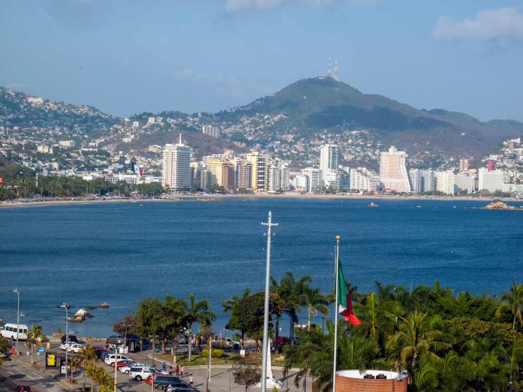 Skyline on March 4, 2019 in Acapulco, Mexico. 