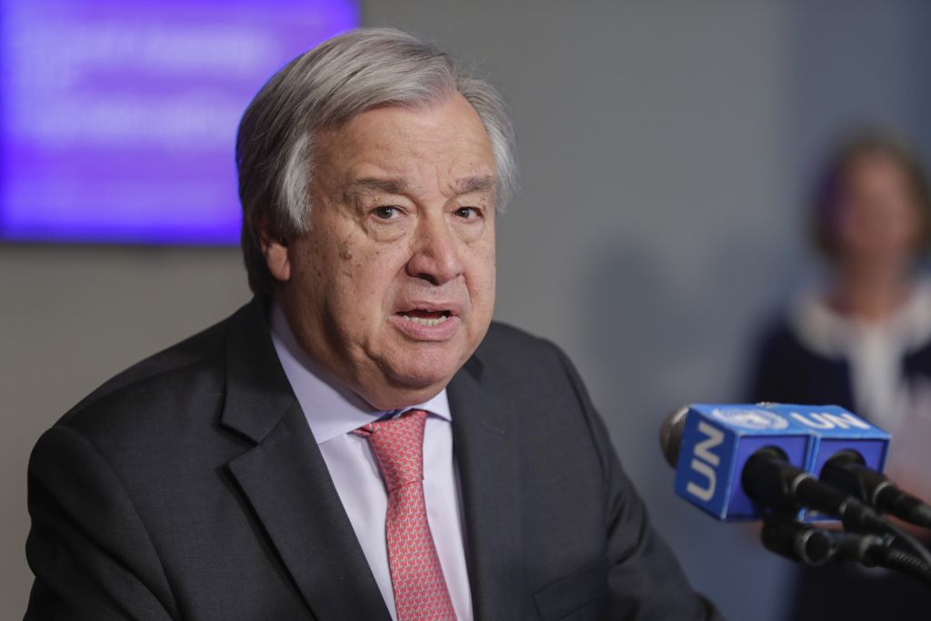 Portrait of Secretary-General Antonio Guterres at the United Nations in New York City, New York, June 18, 2019. 