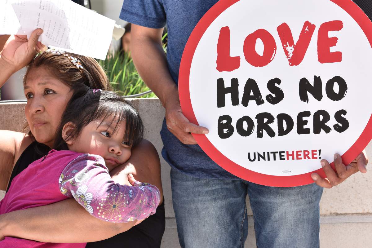 Lupe Lopez, Amy Bautista 3 and Jose Louis Garcia at the #CloseTheCamps United We Dream, American Friends Service Committee, and Families Belong Together led protests across the country at members of Congress's offices to demand the closure of inhumane immigrant detention centers that subject children and families to horrific conditions. 