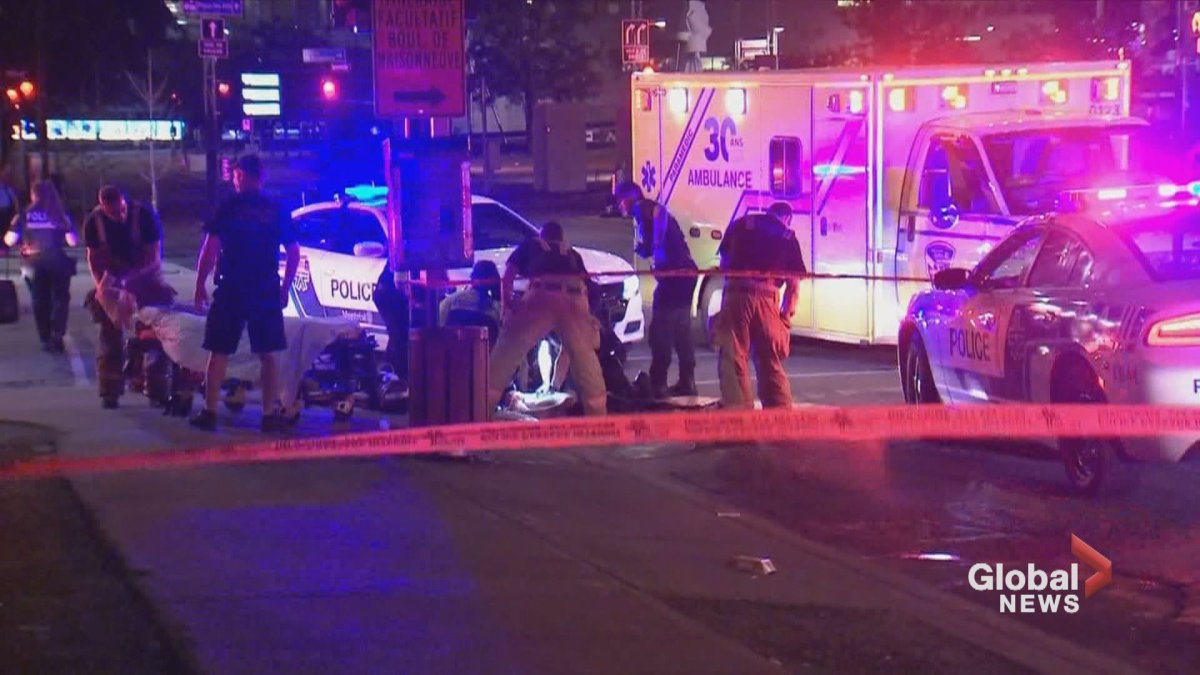 A teenage victim was brought to a Montreal hospital in critical condition and later died from his upper-body injuries.