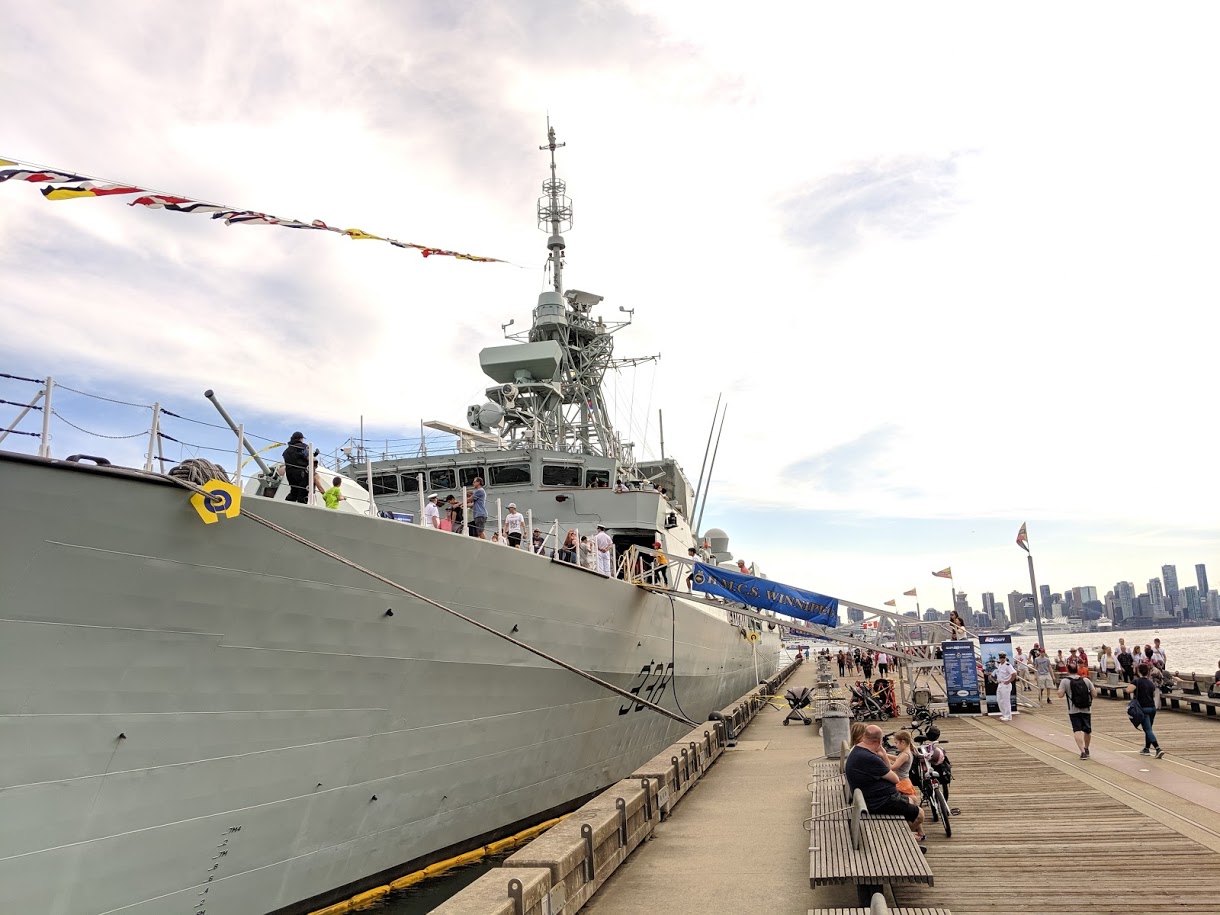 Stuck at sea, crew of HMCS Winnipeg finds novel way to exercise