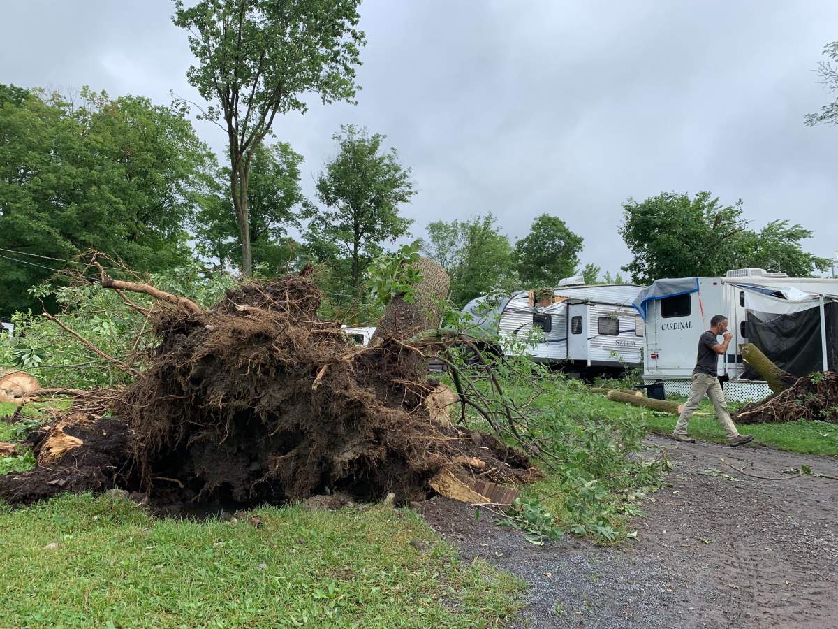 The tornado touched down in Saint-Roch-de-l’Achigan in Lanaudière, located about 50 kilometres north of Montreal.