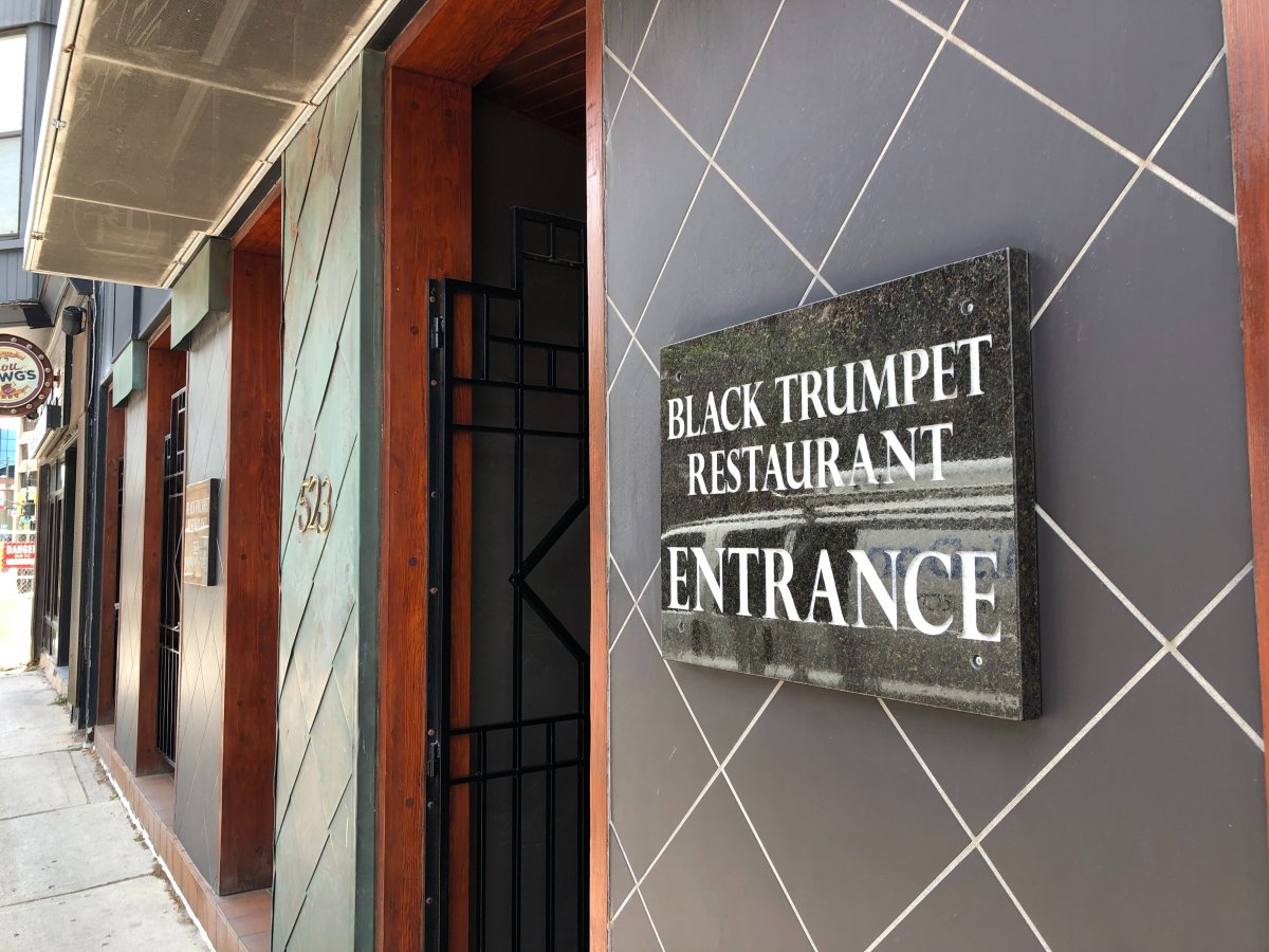 The entrance to Black Trumpet on Richmond Row in London, Ont. on July 22, 2019. 