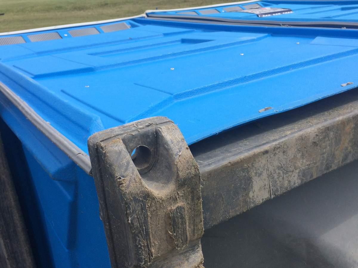 Base of portable toilet.