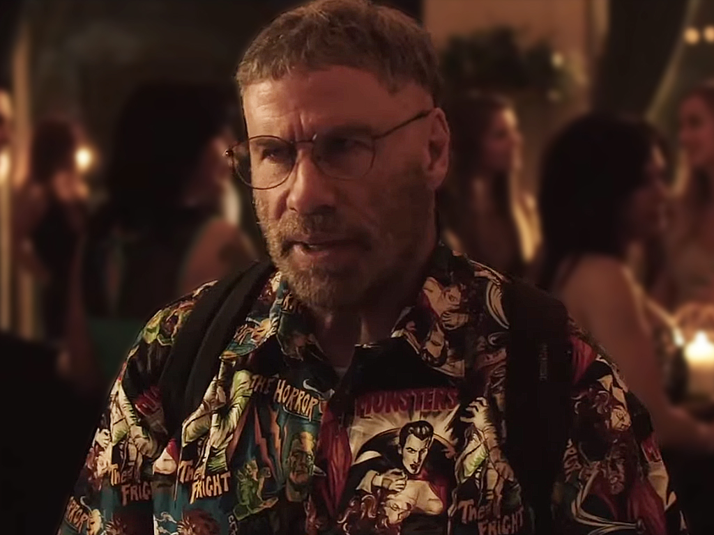 John Travolta as Moose in the upcoming Fred Durst-directed horror film, ‘The Fanatic,’ which is set for an Aug. 30, 2019, release.