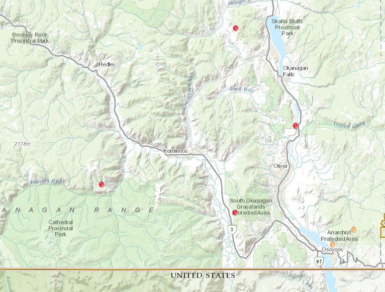 The red dots on the BC Wildfire map for July 24 indicate new fires caused by lightning.