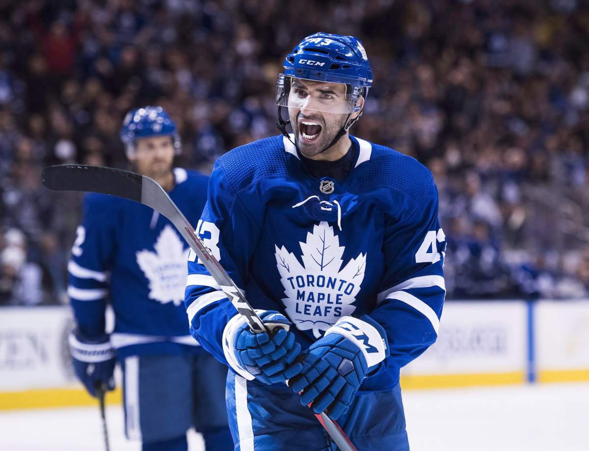 The Toronto Maple Leafs have traded centre Nazem Kadri (43) to Colorado.