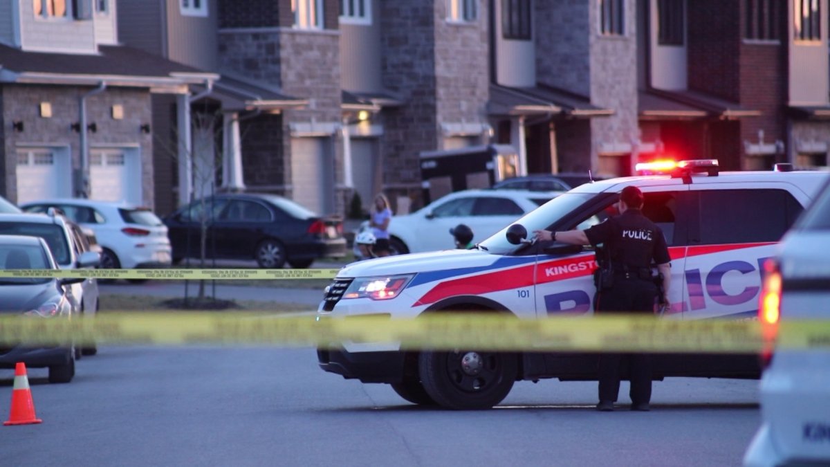 Kingston police say a six-year-old girl was hit by a vehicle while riding her bike in the city's west end. 