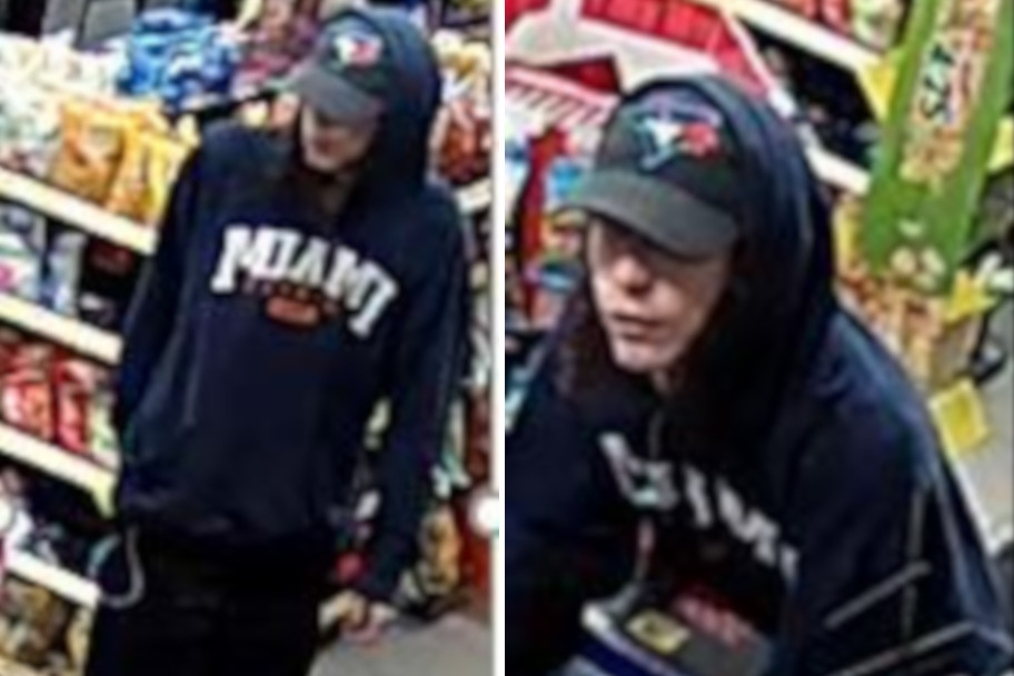 Waterloo Regional Police released these images in hoped of identifying the suspect in the robbery.