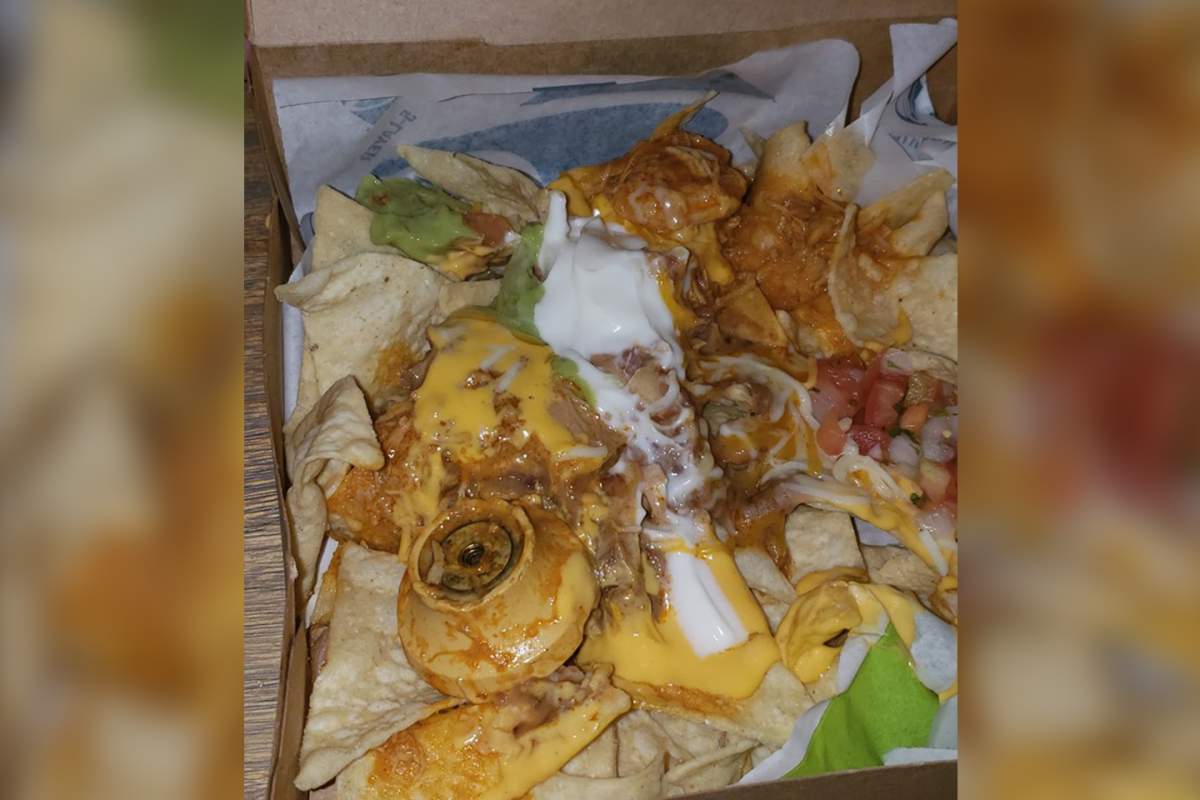 A woman claims Taco Bell served her a box of nachos with a knob in it in Fishkill, N.Y.