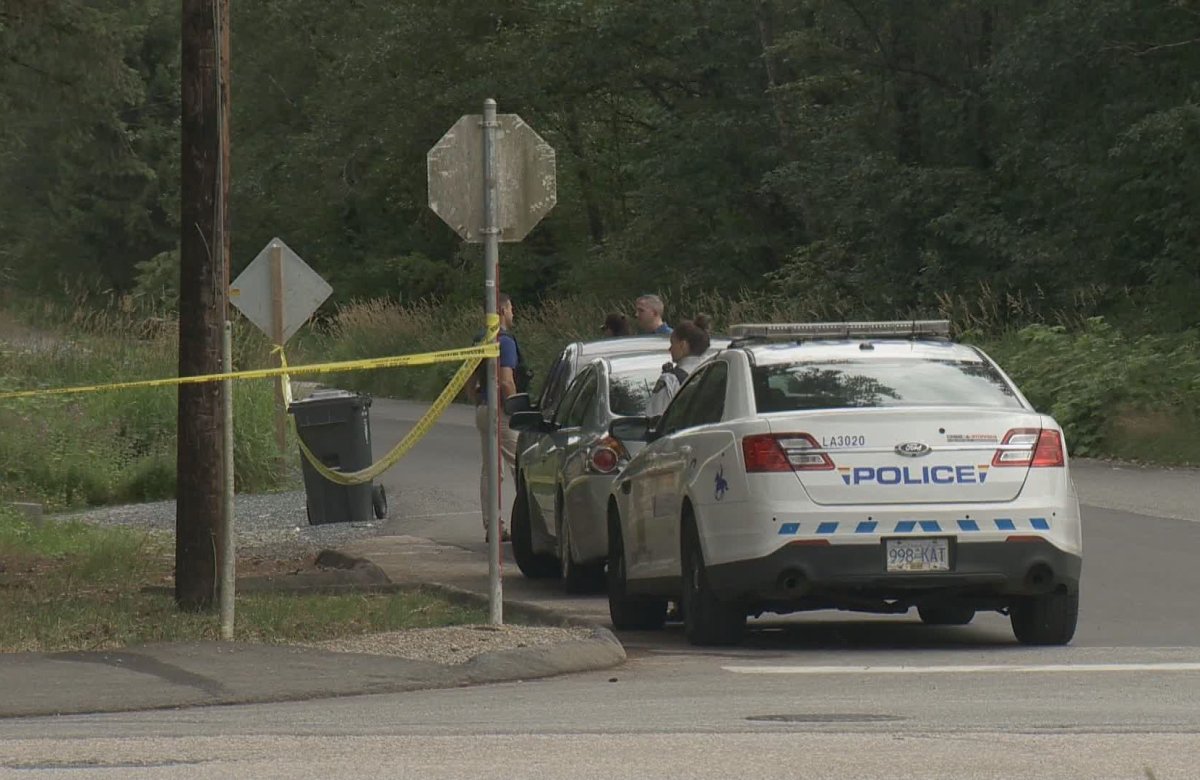 Police on scene at a targeted shooting in the Willoughby neighbourhood of Langley on Thursday, July 11, 2019.