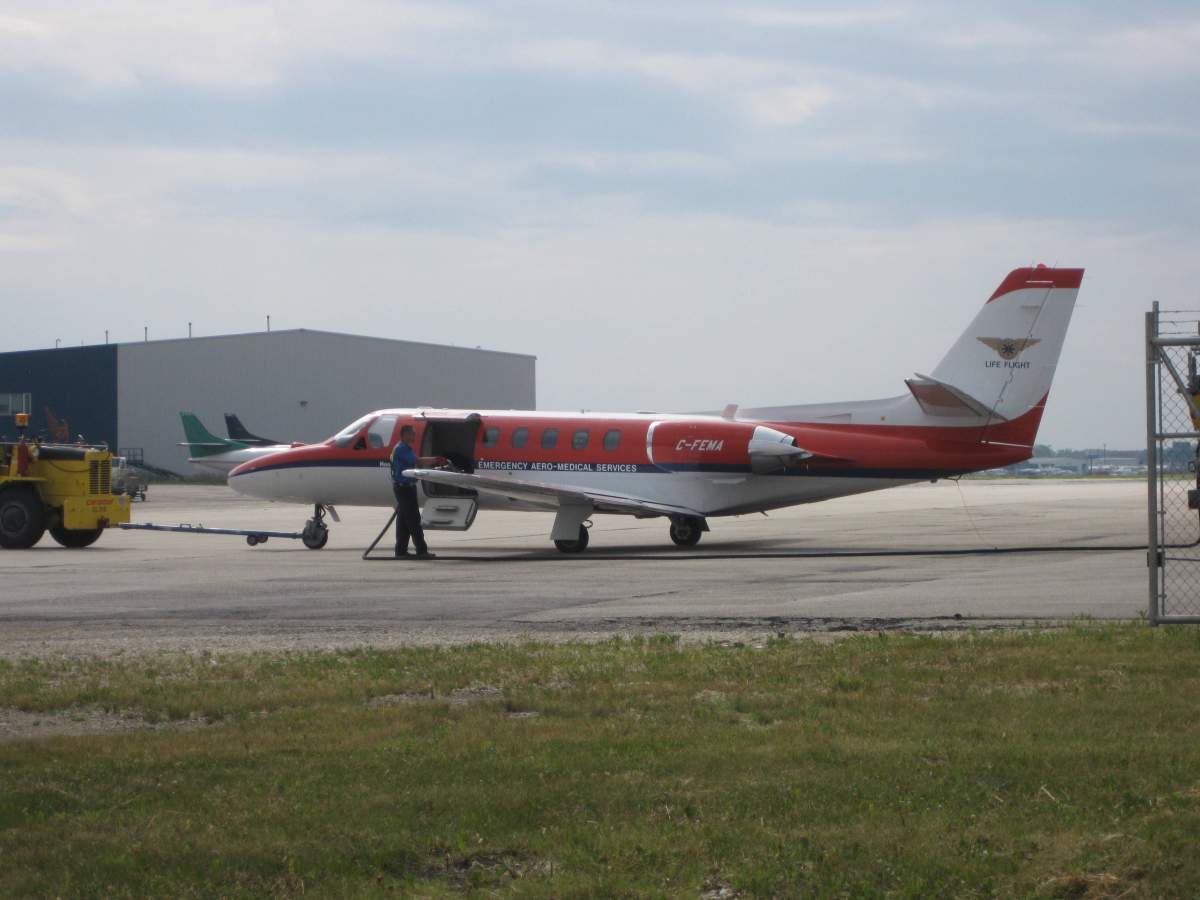 A Cessna Citation used by the Lifeflight program.